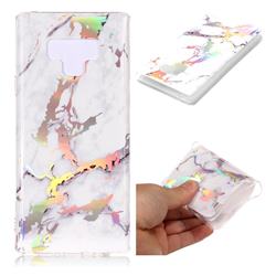 Black Brown Marble Pattern Bright Color Laser Soft Tpu Case For Samsung