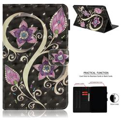 Peacock Flower 3D Painted Leather Wallet Tablet Case for Amazon Fire HD 10(2015)
