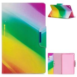 Rainbow Folio Flip Stand Leather Wallet Case for Amazon Fire HD 10(2015)