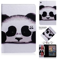 Sleeping Panda Painting Tablet Leather Wallet Flip Cover for Amazon Fire HD 10(2015)