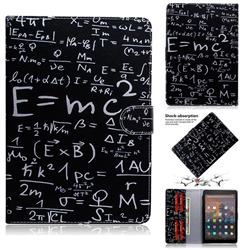 Math Formula Painting Tablet Leather Wallet Flip Cover for Amazon Fire HD 10(2015)
