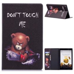Chainsaw Bear Folio Stand Leather Wallet Case for Amazon Fire HD 10 (2017)