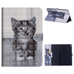 Smiling Cat 3D Painted Leather Tablet Wallet Case for Amazon Fire HD 10 (2017)