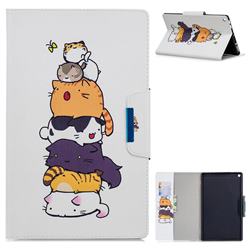 Casing kittens Folio Flip Stand Leather Wallet Case for Amazon Fire HD 10 (2017)
