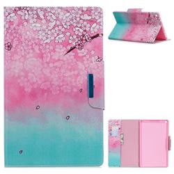 Gradient Flower Folio Flip Stand Leather Wallet Case for Amazon Fire HD 10 (2017)
