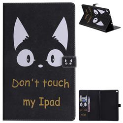 Cat Ears Folio Flip Stand Leather Wallet Case for Amazon Fire HD 10 (2017)