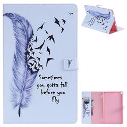 Feather Birds Folio Flip Stand Leather Wallet Case for Amazon Fire HD 10 (2017)