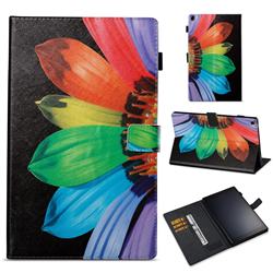 Colorful Sunflower Folio Stand Leather Wallet Case for Amazon Fire HD 10 (2017)