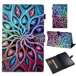Spreading Flowers Folio Stand Leather Wallet Case for Amazon Fire HD 10 (2017)