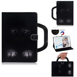 Mysterious Cat Handbag Tablet Leather Wallet Flip Cover for Amazon Fire HD 10 (2017)