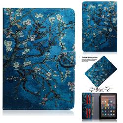 Apricot Tree Painting Tablet Leather Wallet Flip Cover for Amazon Fire HD 10 (2017)