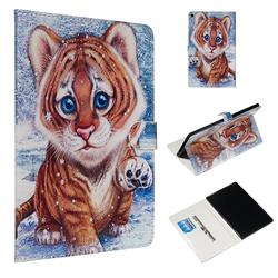 Sweet Tiger Smooth Leather Tablet Wallet Case for Amazon Fire HD 10 (2017)