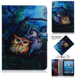 Oil Painting Owl Painting Tablet Leather Wallet Flip Cover for Amazon Fire HD 8(2015)