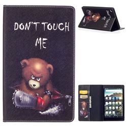 Chainsaw Bear Folio Stand Leather Wallet Case for Amazon Fire HD 8 (2016)
