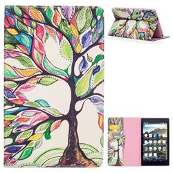 The Tree of Life Folio Stand Leather Wallet Case for Amazon Fire HD 8 (2016)