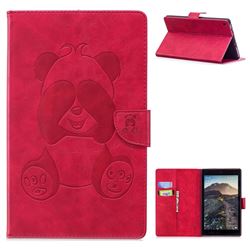Lovely Panda Embossing 3D Leather Flip Cover for Amazon Fire HD 8 (2016) - Rose