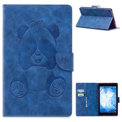 Lovely Panda Embossing 3D Leather Flip Cover for Amazon Fire HD 8 (2016) - Blue