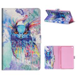 Watercolor Owl 3D Painted Leather Tablet Wallet Case for Amazon Fire HD 8 (2016)