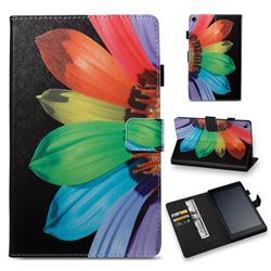 Colorful Sunflower Folio Stand Leather Wallet Case for Amazon Fire HD 8 (2016)