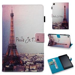 Fog Eiffel Tower Folio Stand Leather Wallet Case for Amazon Fire HD 8 (2016)