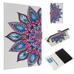 Mandala Flower Smooth Leather Tablet Wallet Case for Amazon Fire HD 8 (2016)