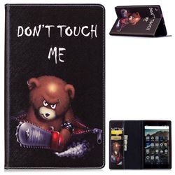 Chainsaw Bear Folio Stand Leather Wallet Case for Amazon Fire HD 8 (2017)