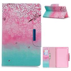Gradient Flower Folio Flip Stand Leather Wallet Case for Amazon Fire HD 8 (2017)
