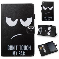 Do Not Touch My Phone Folio Stand Leather Wallet Case for Amazon Fire HD 8 (2017)