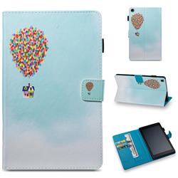Hot Air Balloon Folio Stand Leather Wallet Case for Amazon Fire HD 8 (2017)