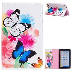 Vivid Flying Butterflies Folio Stand Leather Wallet Case for Amazon Fire 7(2015)