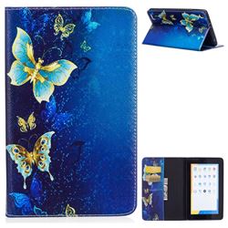 Golden Butterflies Folio Stand Leather Wallet Case for Amazon Fire 7(2015)