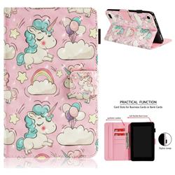 Angel Pony 3D Painted Leather Wallet Tablet Case for Amazon Fire 7(2015)