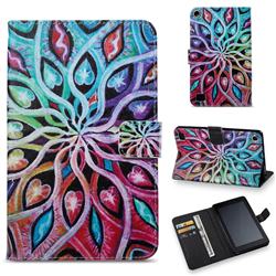 Spreading Flowers Folio Stand Leather Wallet Case for Amazon Fire 7(2015)