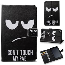 Do Not Touch My Phone Folio Stand Leather Wallet Case for Amazon Fire 7(2015)