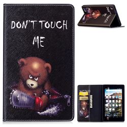 Chainsaw Bear Folio Stand Leather Wallet Case for Amazon Fire 7 (2017)