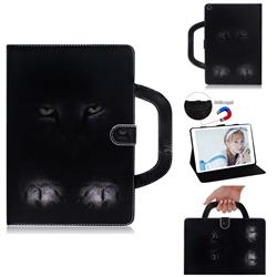 Mysterious Cat Handbag Tablet Leather Wallet Flip Cover for Amazon Fire 7 (2017)