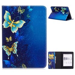 Golden Butterflies Folio Stand Leather Wallet Case for Amazon Kindle Paperwhite 1 2 3