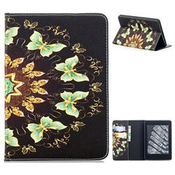 Circle Butterflies Folio Stand Tablet Leather Wallet Case for Amazon Kindle Paperwhite 1 2 3