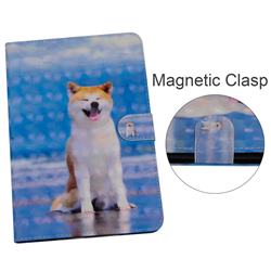 Smiley Shiba Inu 3D Painted Leather Tablet Wallet Case for Amazon Kindle Paperwhite 1 2 3
