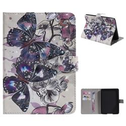 Black Butterfly 3D Painted Tablet Leather Wallet Case for Amazon Kindle Paperwhite 1 2 3