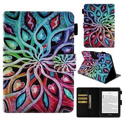 Spreading Flowers Folio Stand Leather Wallet Case for Amazon Kindle Paperwhite 1 2 3