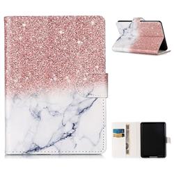 Glittering Rose Gold Folio Flip Stand PU Leather Wallet Case for Amazon Kindle Paperwhite 1 2 3