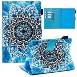 Underwater Mandala Flower Matte Leather Wallet Tablet Case for Amazon Kindle Paperwhite 1 2 3