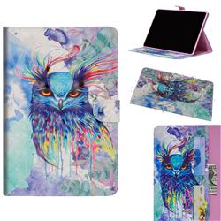 Watercolor Owl 3D Painted Leather Tablet Wallet Case for Amazon Kindle Paperwhite (2018)