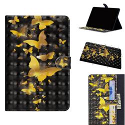 Golden Butterfly 3D Painted Leather Tablet Wallet Case for Amazon Kindle Paperwhite (2018)