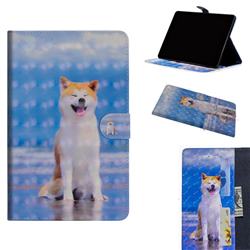 Smiley Shiba Inu 3D Painted Leather Tablet Wallet Case for Amazon Kindle Paperwhite (2018)
