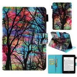 Color Tree Folio Stand Leather Wallet Case for Amazon Kindle Paperwhite (2018)