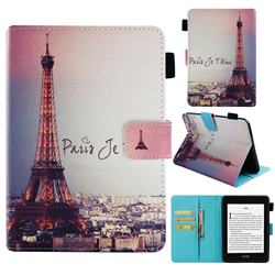 Fog Eiffel Tower Folio Stand Leather Wallet Case for Amazon Kindle Paperwhite (2018)