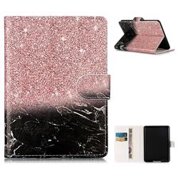 Glittering Rose Marble Folio Flip Stand PU Leather Wallet Case for Amazon Kindle Paperwhite (2018)