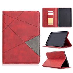 Binfen Color Prismatic Slim Magnetic Sucking Stitching Wallet Flip Cover for Amazon Kindle Paperwhite (2018) - Red